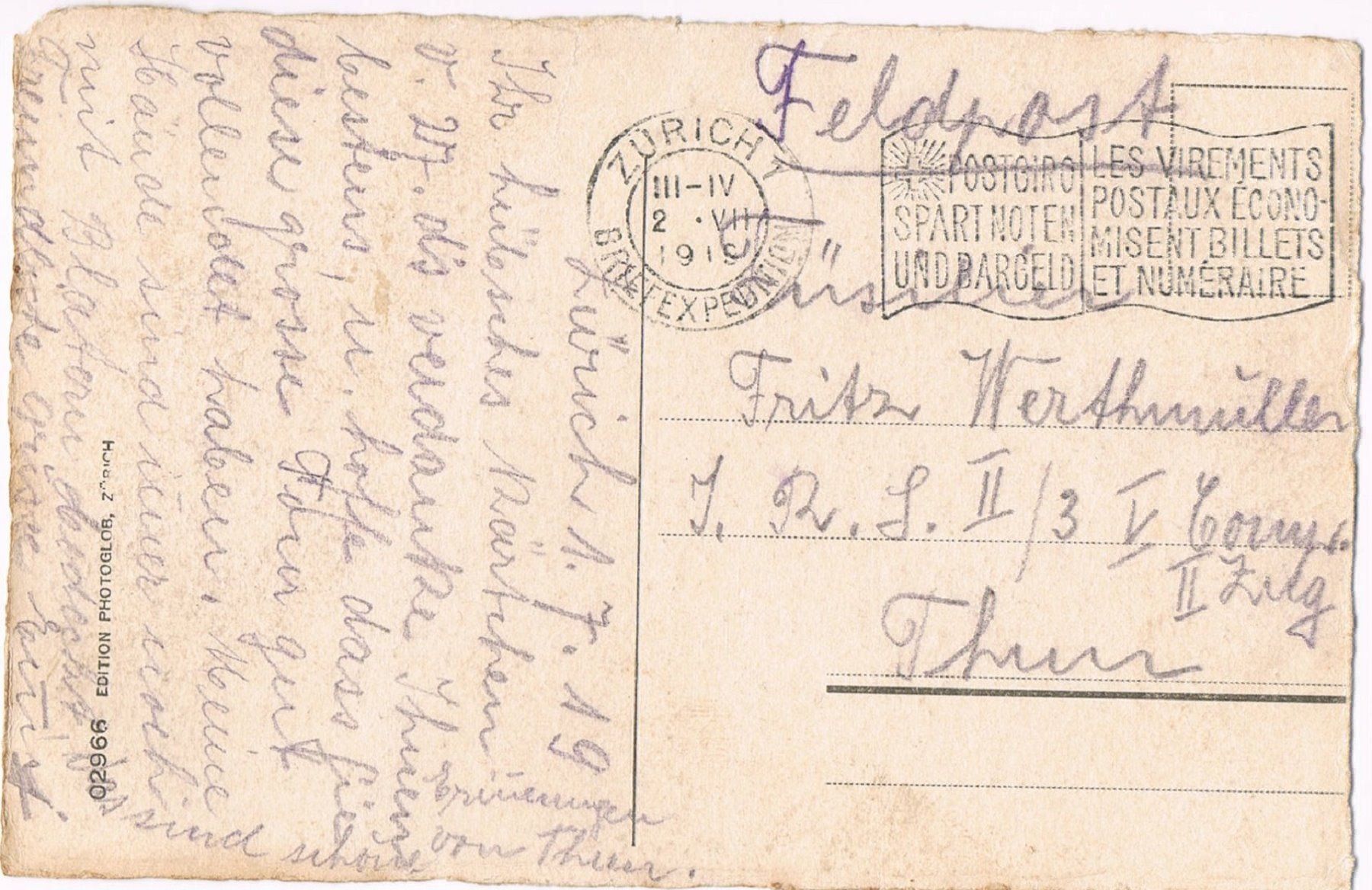 Cartoline postali: Zürich, Waldhaus Dolder, alt ! – Usato da Buchs AG venduto da Baerfisch 1