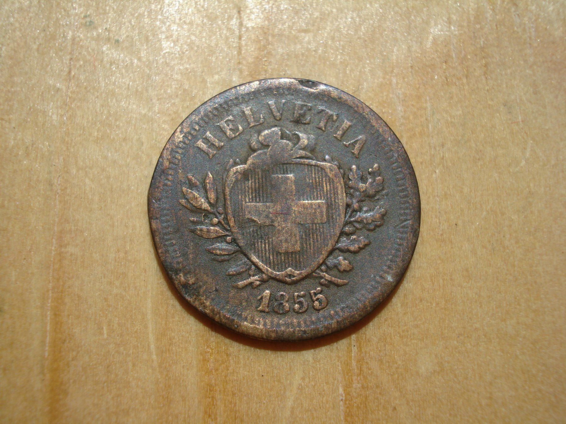 Tutti le monete: (N°5) 1 Rappen 1855 – Usato da Erlach venduto da Net-Coins