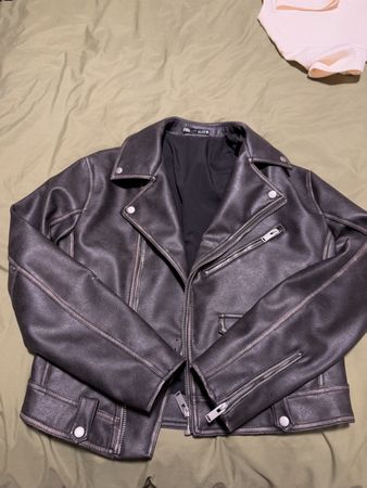 Giacca ecopelle Zara uomo taglia S