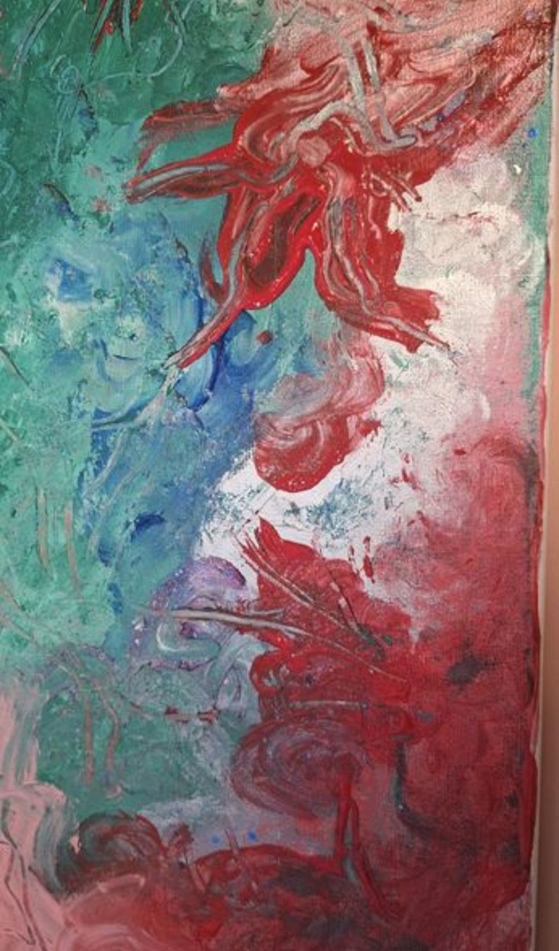 Dipinti: Gemälde " Lebensfeuer " handmade 50×70 – Nuovo (secondo la descrizione) da Riehen venduto da Steinbock1970 6