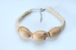 naturales ARMBAND mit hölzernen Samenkapseln  Neu&Ovp!