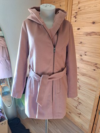 Damen Kurzmantel altrosa mit Kapuze, Only