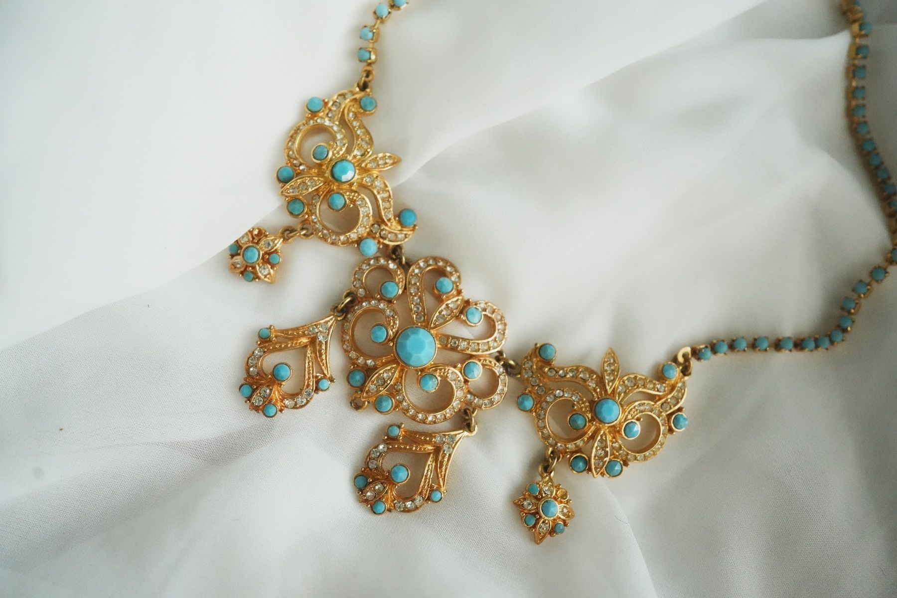 Autres bijoux: Statement Collier Vintage Türkis Strass – D'occasion à Volketswil par HeredisAntiques 1