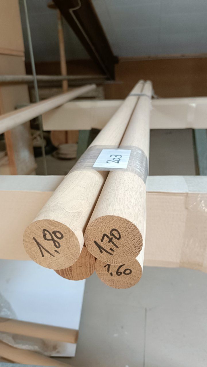 Holzartikel: 4 Stk. Handlauf Rundstab Eiche D: 45 mm Los 203 – Neu (gemäss Beschreibung) aus Sulgen von Wag0815 1