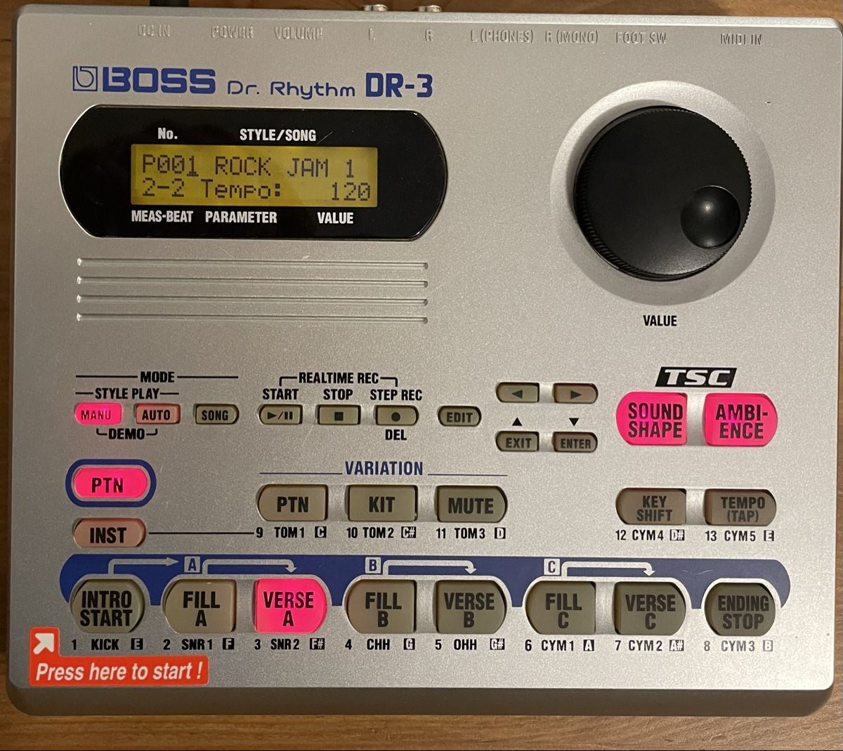 Boss Dr. Rhythm DR-3 Drum Machine - mit Netzteil! (Gebraucht) in Jonen ...