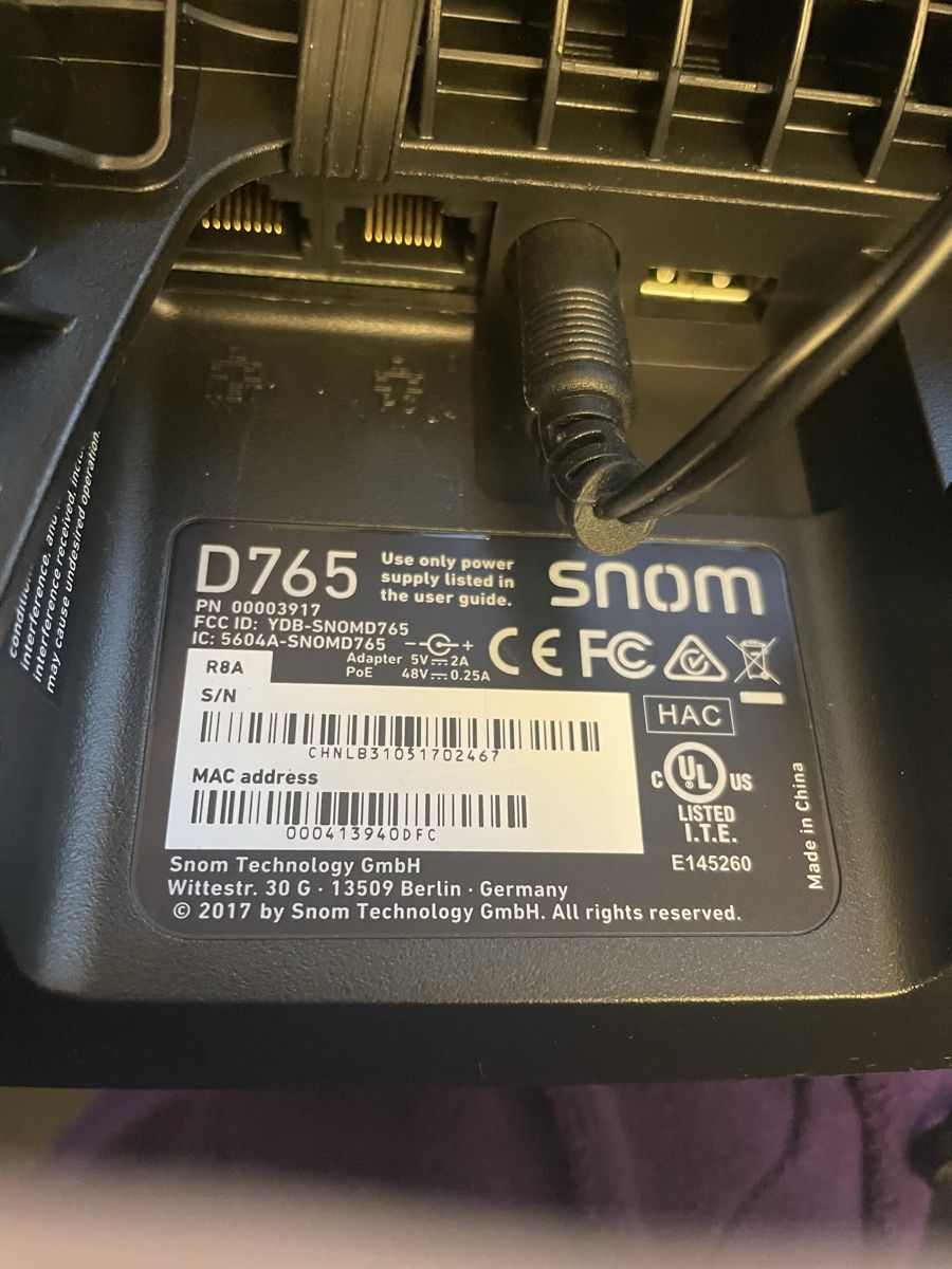 Snom Telefone: Snom - D765 VOIP Telefon - Gebraucht – Gebraucht aus Würenlos von Aj71 1