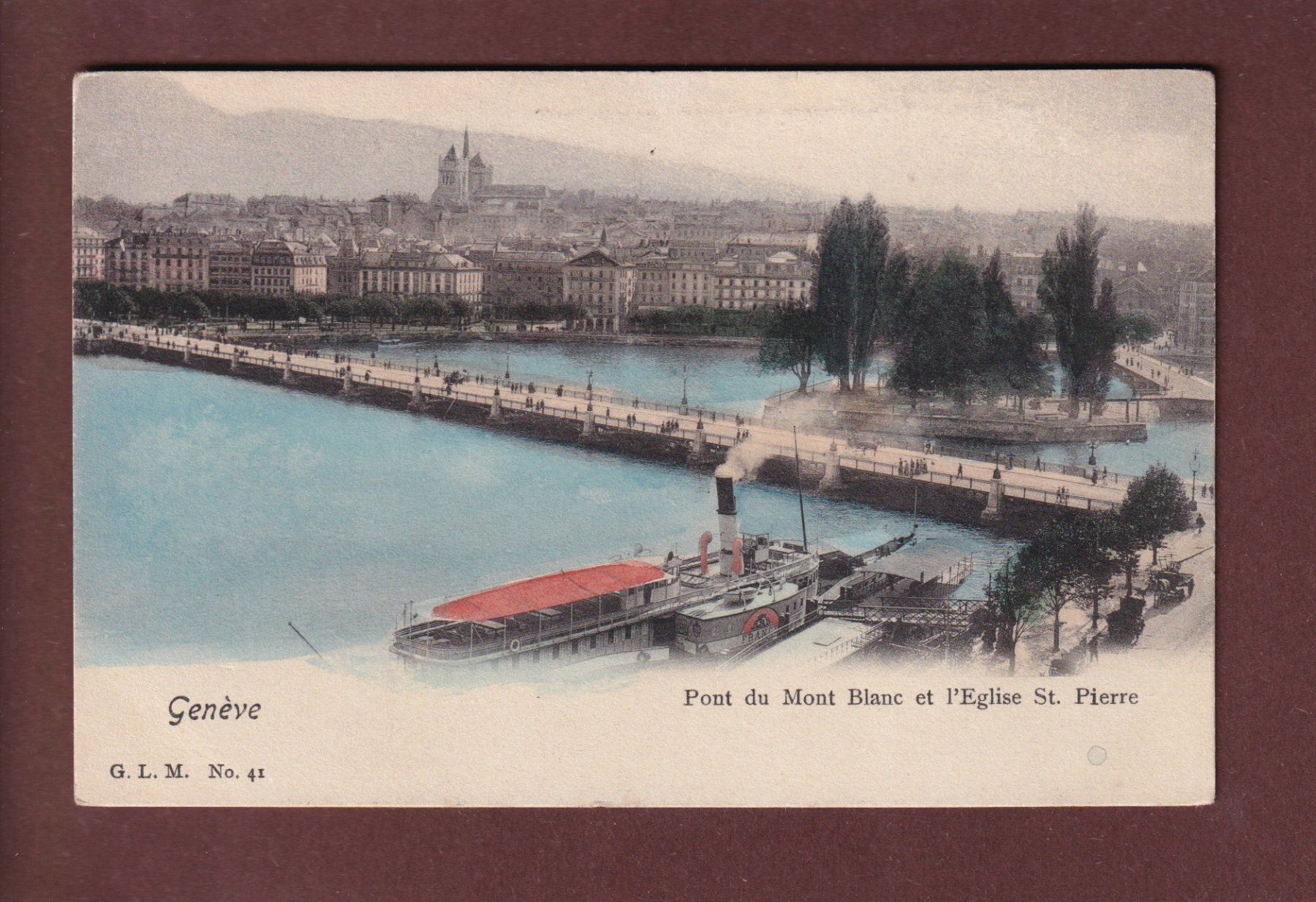 Cartoline postali: GENEVE - Pont du Mont-Blanc – Usato da Pully venduto da nicecards