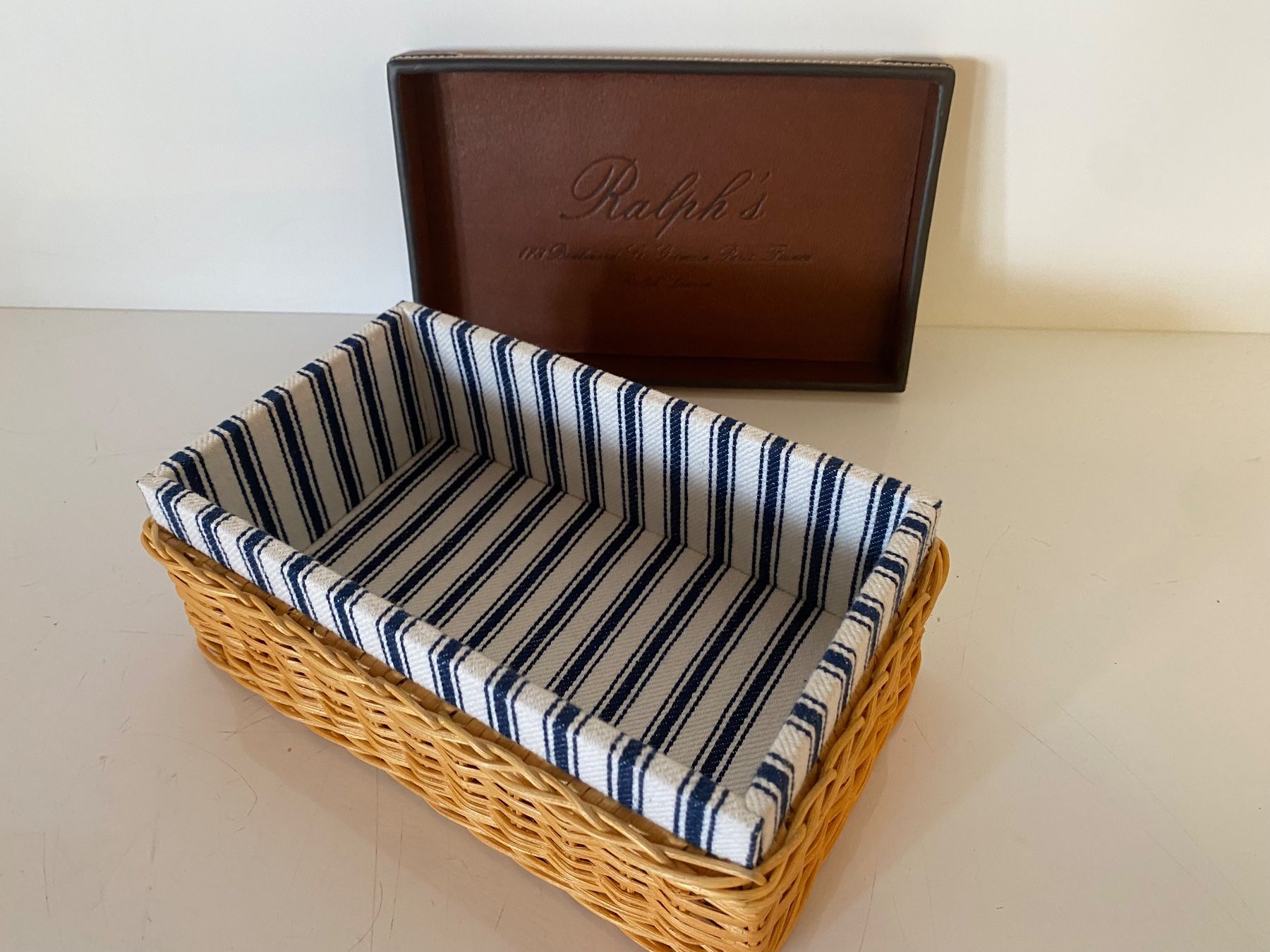 Sonstiges für Haushalt & Wohnen: Ralph Lauren Home - Bailey Small Leder Korbgeflecht Box – Gebraucht aus Ballwil von ClassicGallery