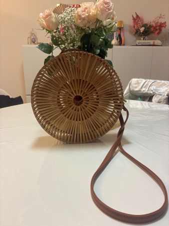 Borsa rotonda in bambù