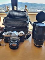 Olympus OM-2 mit 2 Objektiven (18-55mm, 75-150mm) und Tasche