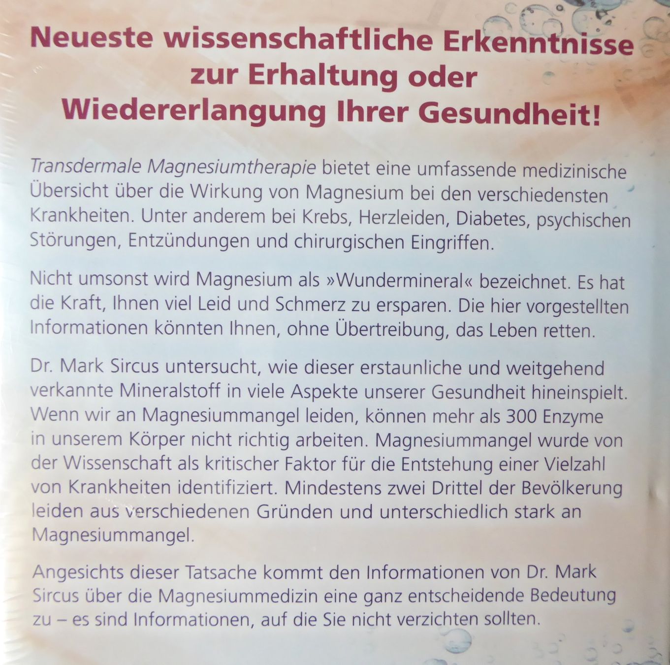 Libri: Transdermale Magnesium-Therapie – Nuovo e nell'imballaggio originale da Mauren venduto da Yeelen 3