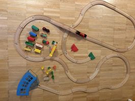 Brio and Ikea wood Train Set  and Storage Bo
