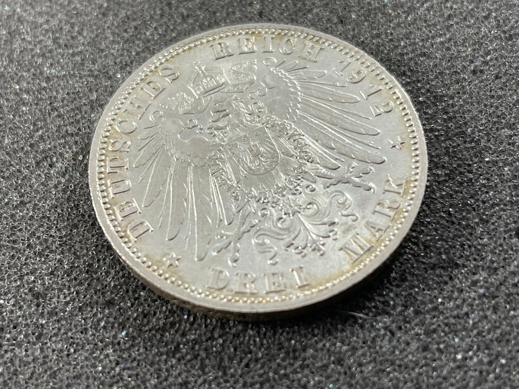 Tutti le monete: 3 Mark Silber Bayern 1912 unc. – Usato da Reitnau venduto da tb-muenzen 5