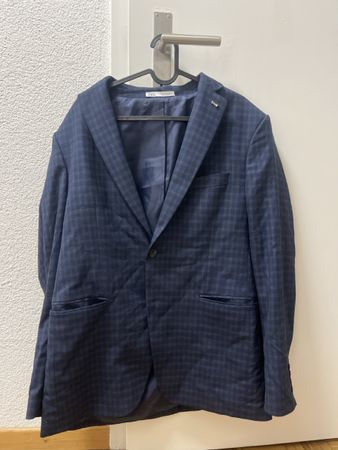 Zara Sakko, Herren, Grösse 52, Dunkelblau kariert, Top!