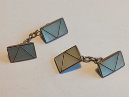 Manschettenknöpfe Vintage mit Perlmutter - cufflinks