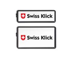 Swiss Klick Nummernrahmen Hochformat schwarz glanz