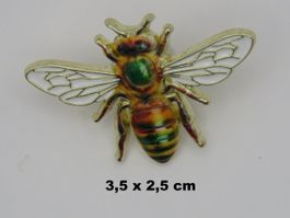 Ansteck Pin - BIENE - Goldfarben mit Emaille - 3,5x2,5cm