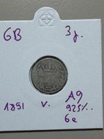 GB - 3 pence - 1891 - Victoria - AG