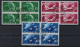 Werbemarken 1949 Viererblocks gestempelt   14486