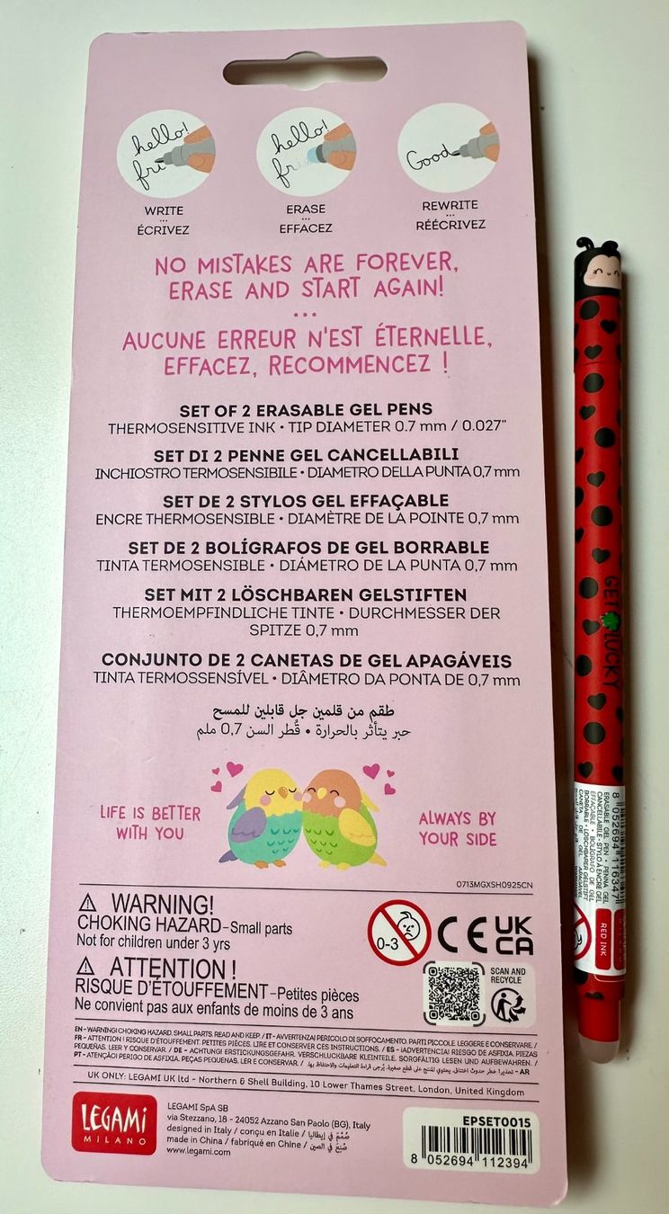 Legami Penna & Evidenziatori: Legami St Valentin 2026 & Ladybug – Nuovo e nell'imballaggio originale da Bernex venduto da euma1976 2