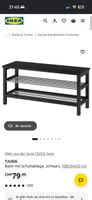 IKEA Schuhbank TJUSIG schwarz 108x34x50 cm neuwertig