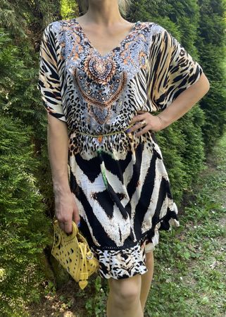 Margon Chic abito di viscosa-tgM/L-feste👌vacanze