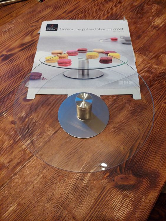 Plateau Tournant à Fromage En Verre Trempé - 32cm | Idéal Apéritif, Dégustation