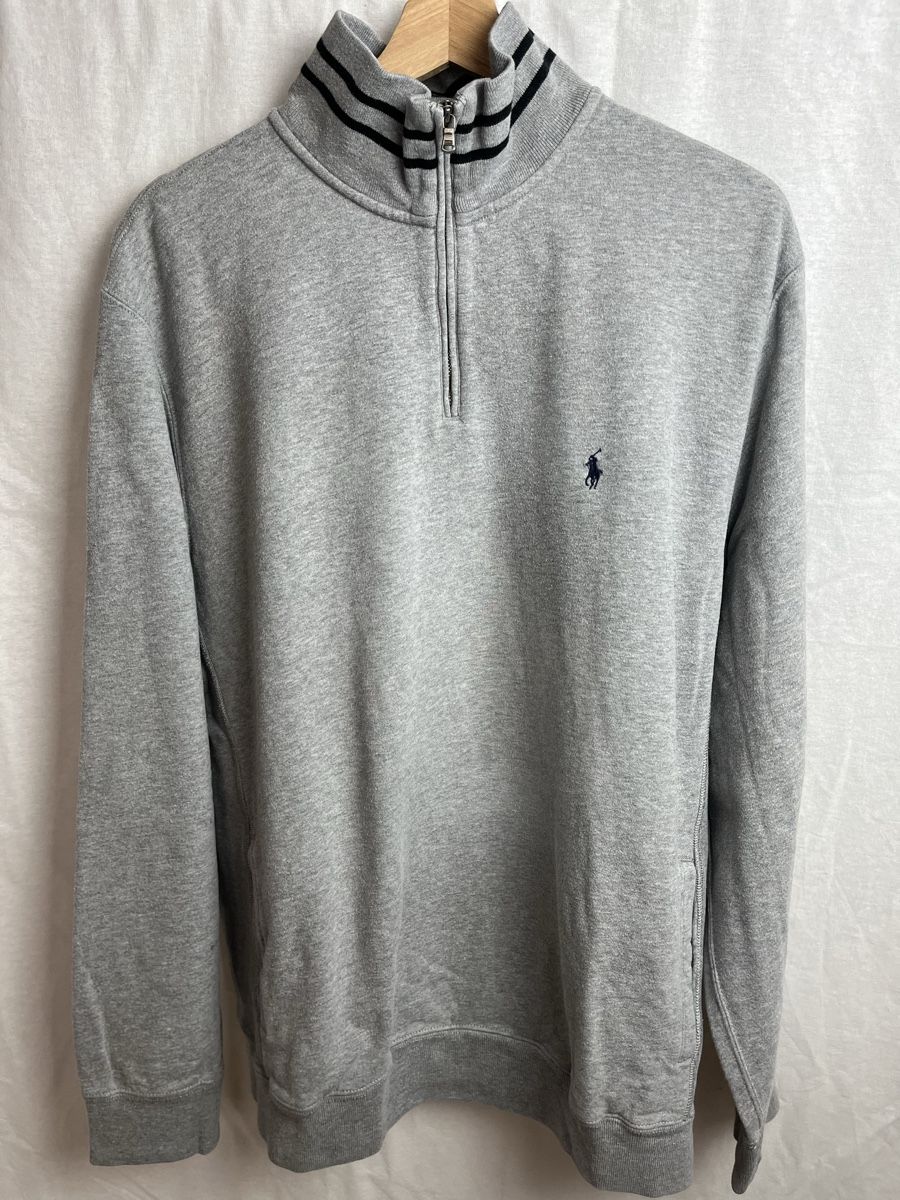 Ralph Lauren Pullover & Sweatshirts: Quarter zip Ralph Lauren gris – Neu (gemäss Beschreibung) aus Les Avanchets von lunedeneige.shop