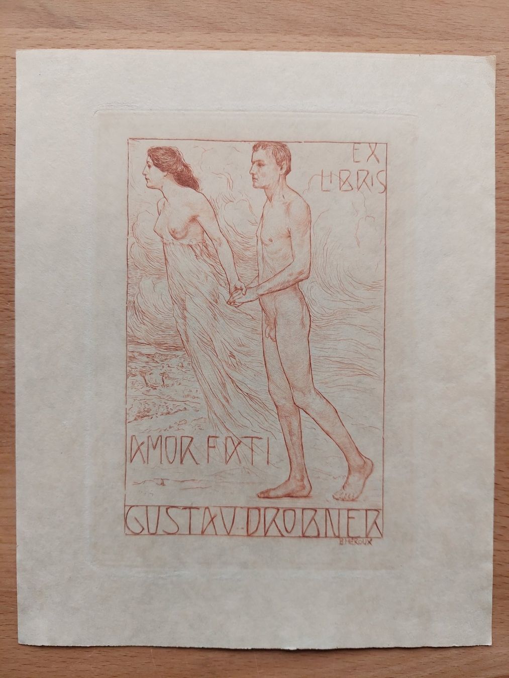 Dipinti: Exlibris Bruno Heroux - Original Radierung – Usato da Obfelden venduto da Exlibris-Art 1