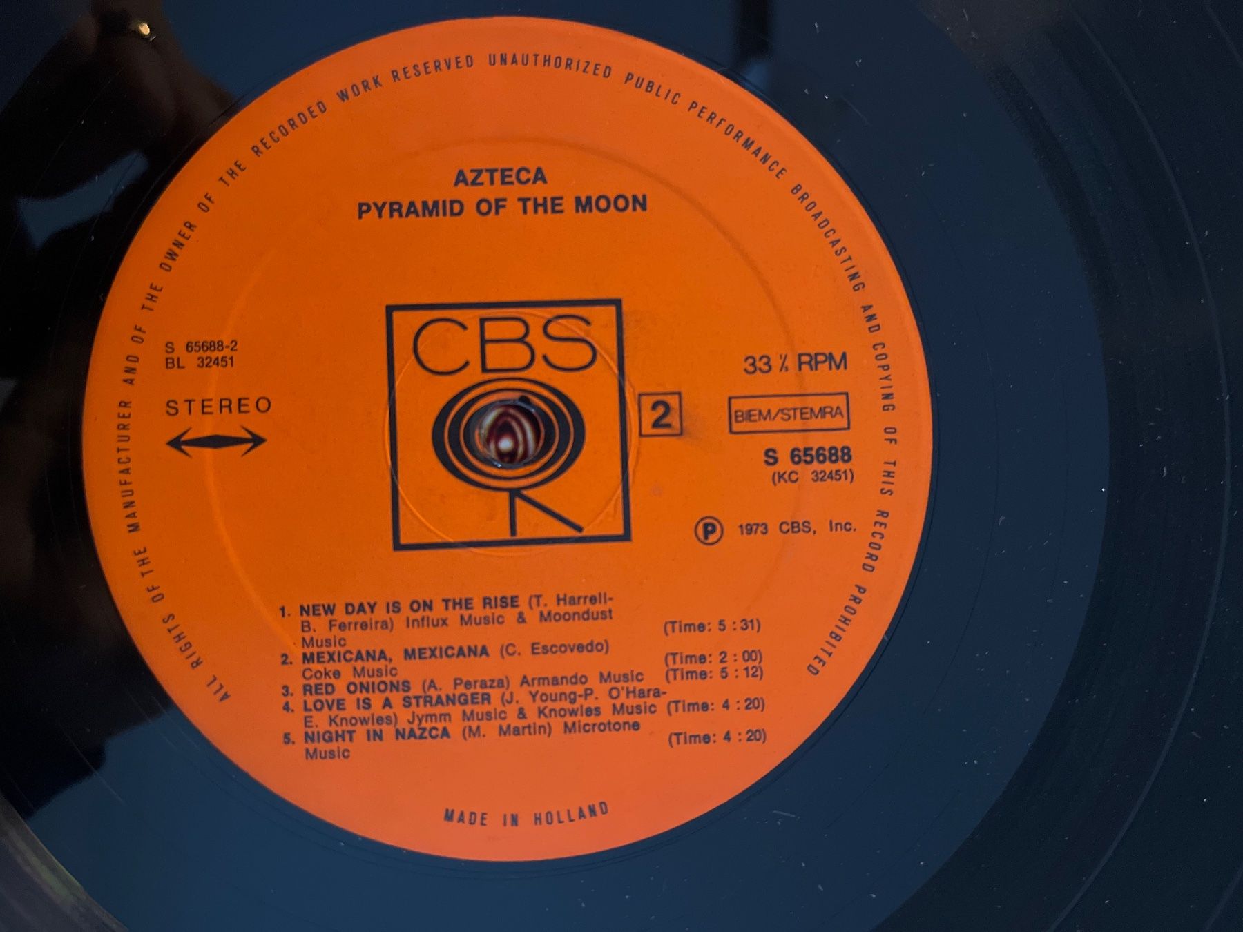 Dischi in vinile: S1780/Azteca - Pyramid Of The Moon – Usato da Frutigen venduto da Philippe_jsp 2