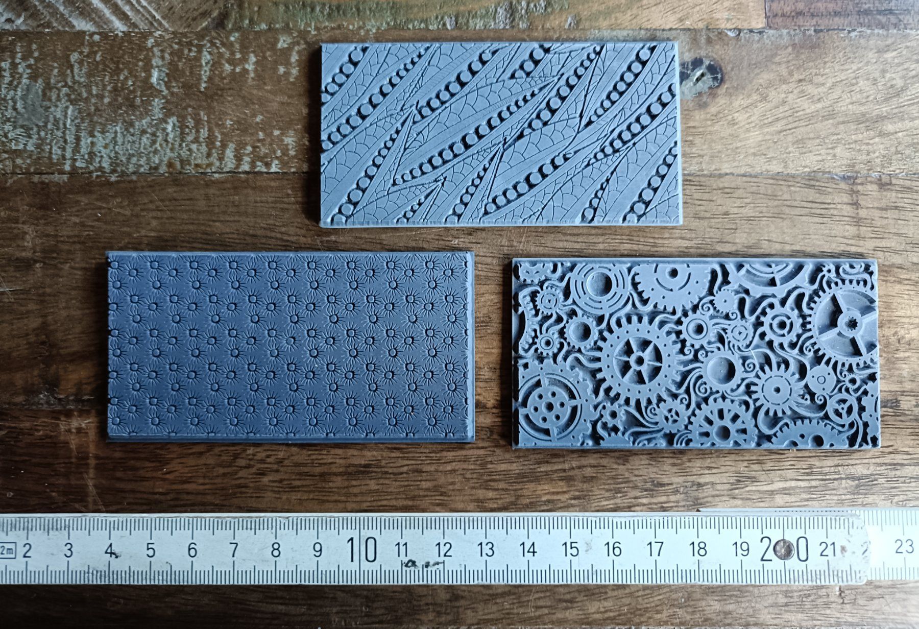 Kit bricolage: Texturmatten Set (15 Stk. diverse Muster) – Usato da Degersheim venduto da Arwen666 3