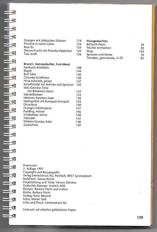 Libri: Vegetarisch Saison-Küche Kochbuch – Usato da Samstagern venduto da Bladetigi 3