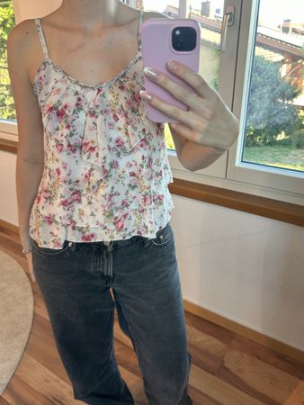 beautiful y2k flower top multicolour  