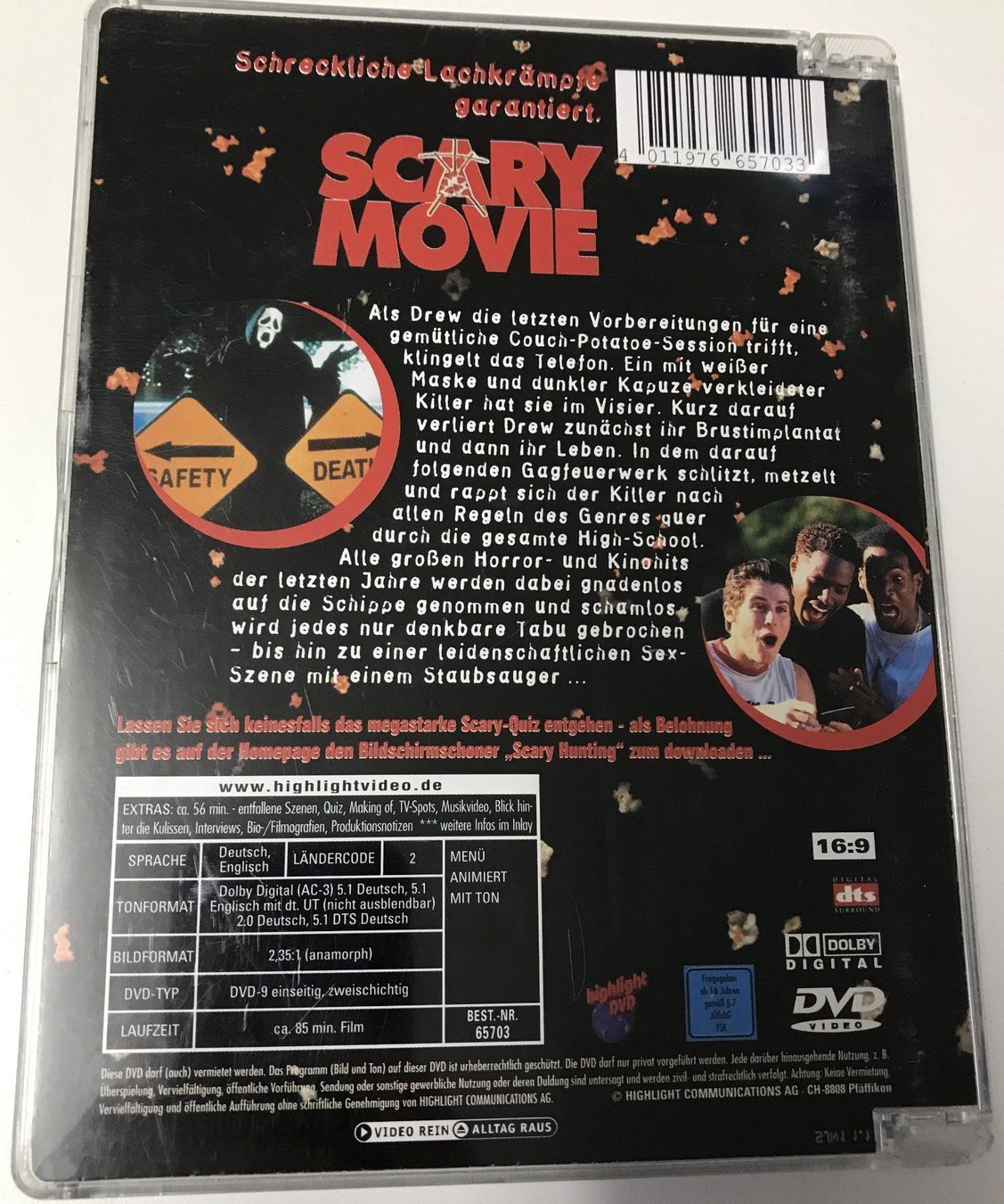 Tutti i DVDs: DVD- Scary Movie – Usato da Guntershausen venduto da Gloominati 1