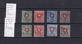 1924/34 N° 163 à 166 163z à 166z oblitérés  COTE 65.00