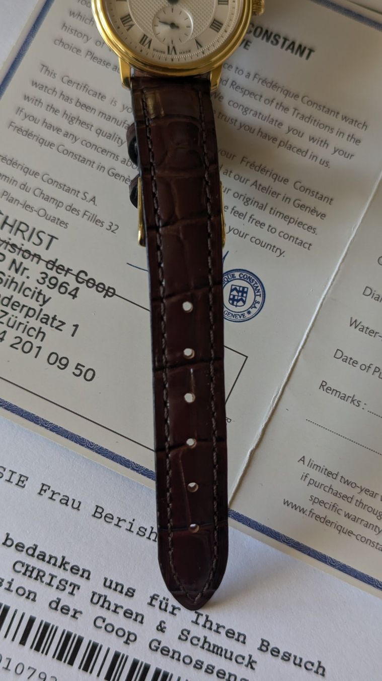 Frederique Constant Orologi: Frederique Constant Slimline Small Second Quarz Uhr full set – Usato da Zürich venduto da oschance 7