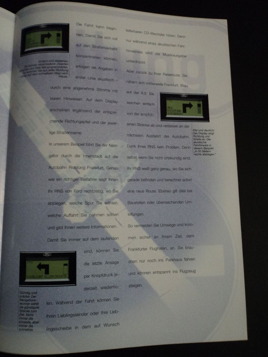 Ford Documenti: Prospekt Ford RNS Navigation 1998 – Usato da Schwarzenburg venduto da modelCARama 2
