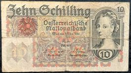 Österreichische Banknote: 10 Schilling, Jahrgang 1946