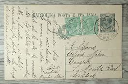 TR45 Carte Postale + Timbre Italie 1921