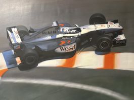 Formel 1 Rennwagen Ölgemälde zu kaufen! Blickfang!80x120cm