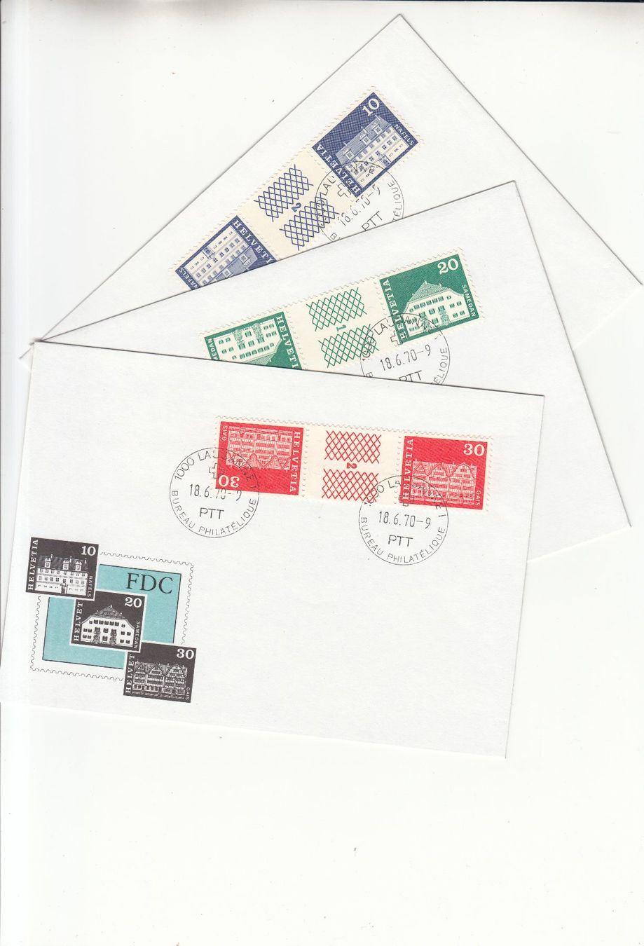 Tutti i francobolli: SBK S69, S71-S72 mit Blattbezeichnung FDC – Usato da Bürglen TG venduto da StampGraf