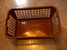 Stabiler Wäschekorb Beige oder Braun 60x38 cm |  top intakt