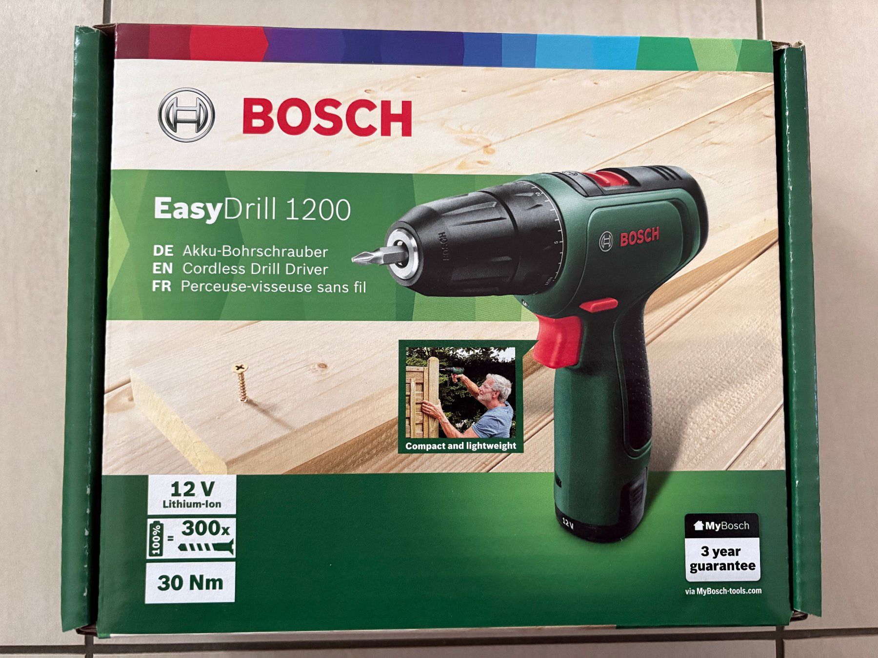 Bosch Bohrmaschinen: Bosch Easy Drill 1200 Akku-Bohrschrauber – Neu und originalverpackt aus Itingen von blindfire