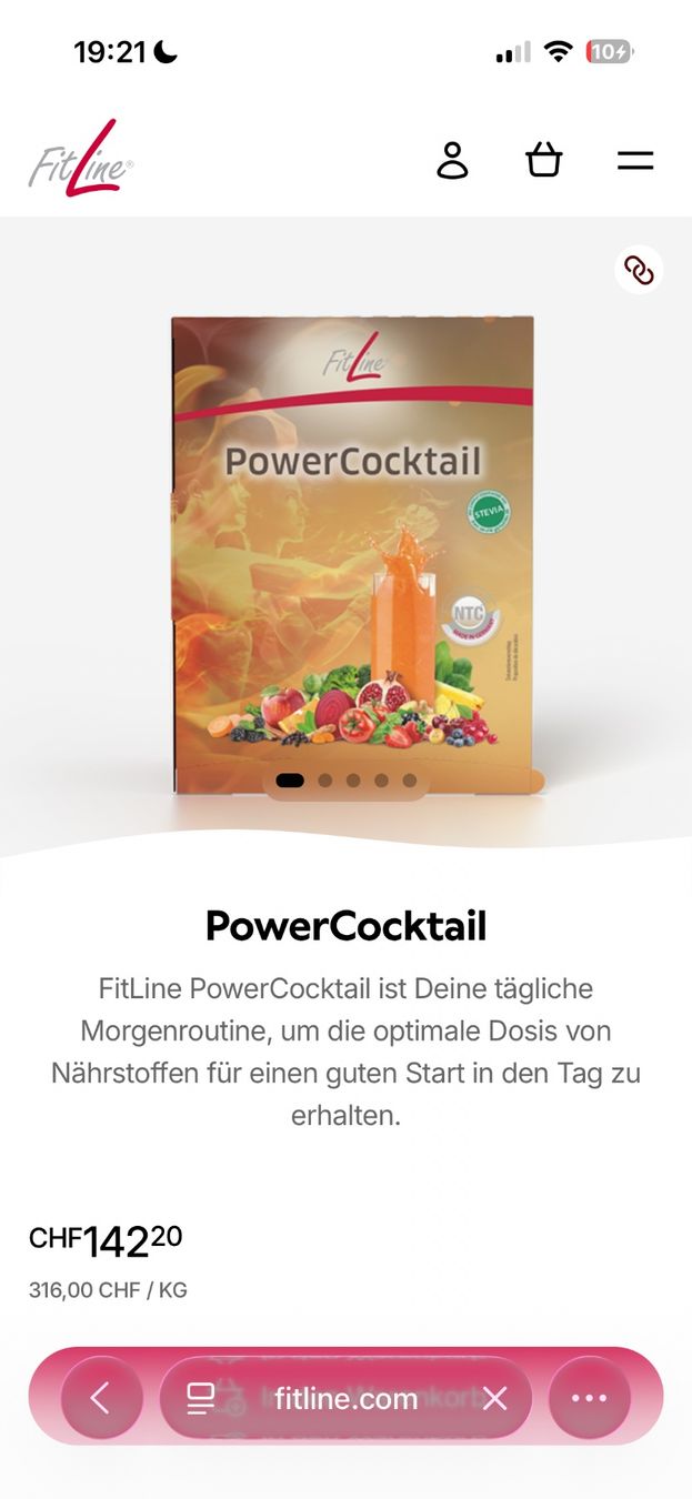 Fitline Cibi & Specialità: FitLine PowerCocktail – Nuovo e nell'imballaggio originale da Wangen SZ venduto da Cabrio19 3