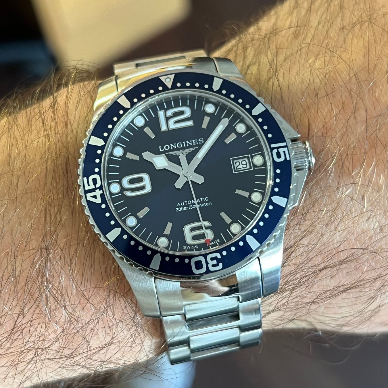Longines Orologi: Longines HydroConquest Automatic Blue Dial Full Set L3.741.4 – Usato da Carouge GE venduto da Watchaser 3