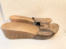 LAZAMANI Keilsandaletten Leder Vera Pelle Bronze Gr.41 Italy