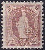 Stehende Helvetia 3Fr. 100B *, Befund!