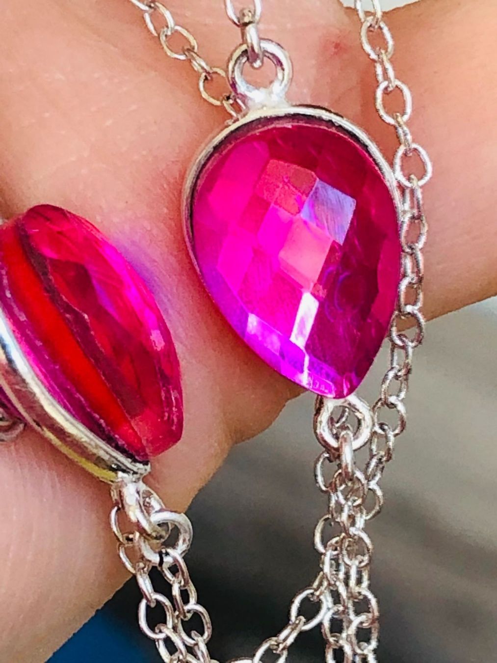 Catenine: Rainbow Fire Topaz Ethnic Handmade – Nuovo e nell'imballaggio originale da Genève venduto da AGBERG 1