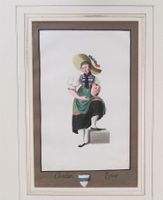 Zug Tracht Aquarell von Wisard Rarität