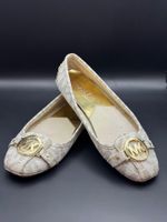 Michael Kors Ballerinas Offwhite Gold Gr. 38 – nur 1x getrag